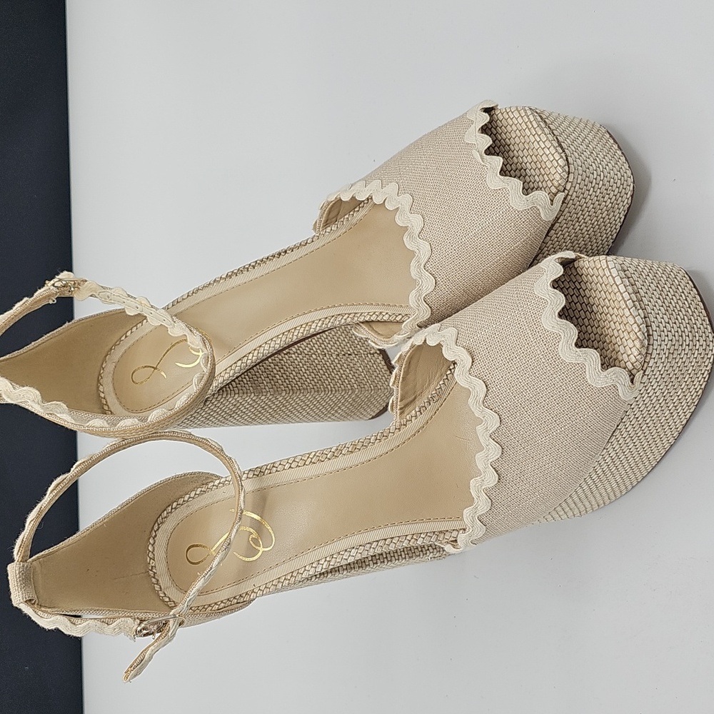 Sam Edelman Elegant Beige Platform Heels